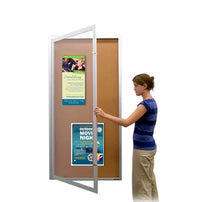 Extra Large 36x60 Outdoor Enclosed Bulletin Board Swing Cases with Lights (Single Door)