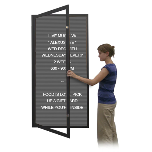 EXTREME WeatherPLUS Extra-Large Radius Edge Outdoor Enclosed Letter Boards | Single Locking Door SwingCase