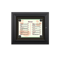 Outdoor Enclosed Magnetic Restaurant Menu Display Case | 14" x 11" Landscape | SINGLE Menu