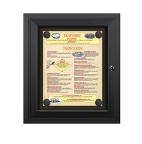 Outdoor Enclosed Magnetic Restaurant Menu Display Case | 11" x 14" Portrait | SINGLE Menu