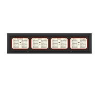 Outdoor Enclosed Magnetic Restaurant Menu Display Case | 17" x 11" Landscape | Holds Four Landscape Menus ACROSS