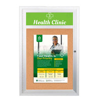 SwingCase 19 x 24 Outdoor Enclosed Poster with Header (Single Door)