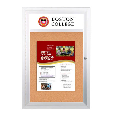 SwingCase 36 x 48 Outdoor Enclosed Poster with Header (Single Door)