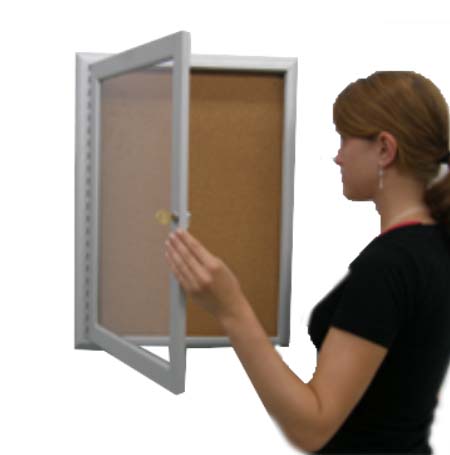 Outdoor Enclosed Menu Cases with Radius Edge Corners | Metal Cabinet Restaurant Menu Display in 12 Sizes
