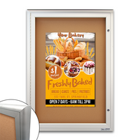 Extreme WeatherPlus Outdoor Poster Case with Radius Edge | Shown In Silver Frame