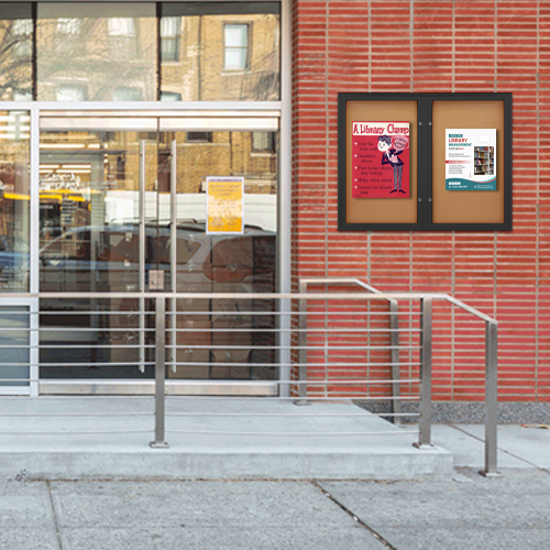 EXTREME WeatherPlus™ Radius Edge Enclosed Outdoor Poster Cases | Shown in Black Frame