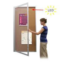 24 x 84 Extra Large Outdoor Enclosed Poster Cases with Light (Single Door)