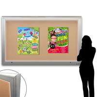 Extreme WeatherPlus XL Radius Edge PosterDisplay with LED Lights | Shown in Landscape Orientation