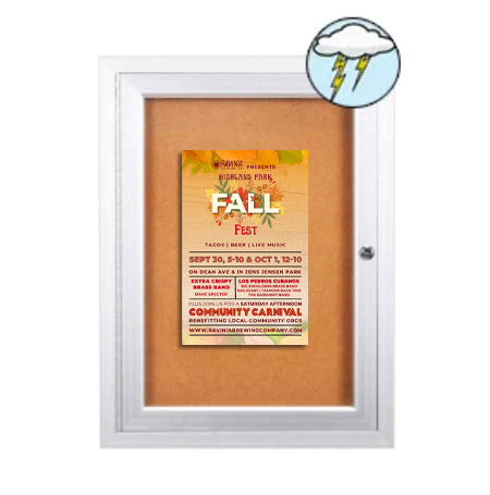 Outdoor Poster Display Cases | SwingCase Enclosed Bulletin Board Single Locking Door 15+ Sizes and Custom Built