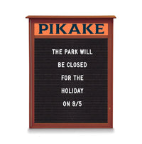 24" x 48" Outdoor Message Center Letter Board with Header (Single Door)