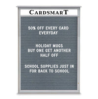 36" x 48" Outdoor Message Center Letter Board with Header (Single Door)