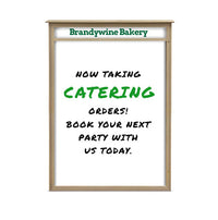 40" x 60" Outdoor Message Center - Magnetic White Dry Erase Board with Header
