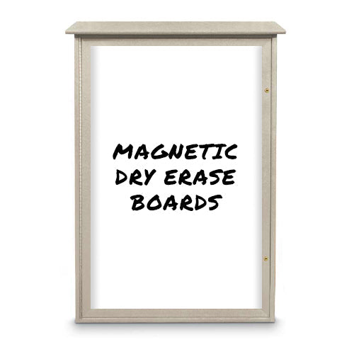 48" x 48" Outdoor Message Center - Magnetic White Dry Erase Board