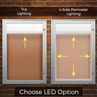 Extreme WeatherPlus™ Outdoor Enclosed Bulletin Board Display Case Comes in 10+ Sizes along with a Personalized Header Message and LED Lighting