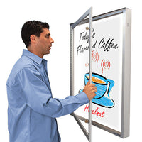 Extreme WeatherPlus Outdoor Enclosed White Dry Erase Markerboard with LED Lights