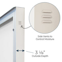 EXTREME WeatherPlus Radius Edge Outdoor White Dry Erase Marker Board SwingCases | 13 Sizes + Custom Single Door