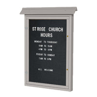 28x42 Wall Outdoor ULTRA SIZE Letter Board Info Center is available in 6 Plastic Lumber Finishes