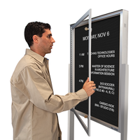 EXTREME WeatherPLUS Freestanding Outdoor Enclosed Letter Boards | Single Locking Door SwingCase