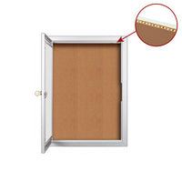 Outdoor Enclosed Menu Cases with Lights for 8 1/2" x 14" Landscape Menu Sizes (Radius Edge)