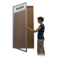 24x72 Large Outdoor Poster Cases with Header (Single Door)