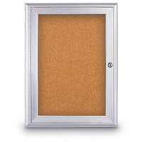 Outdoor Enclosed Poster Display Cases | SwingCase Radius Edge Cabinet Corners + Cork Board Choose 15 Sizes and Custom