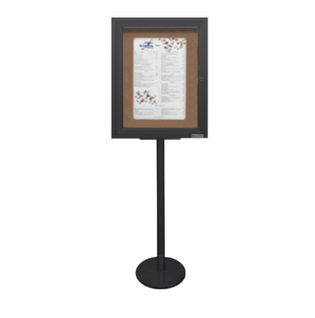 Enclosed Outdoor Bulletin Board Display Stand | 3 Display Case Sizes